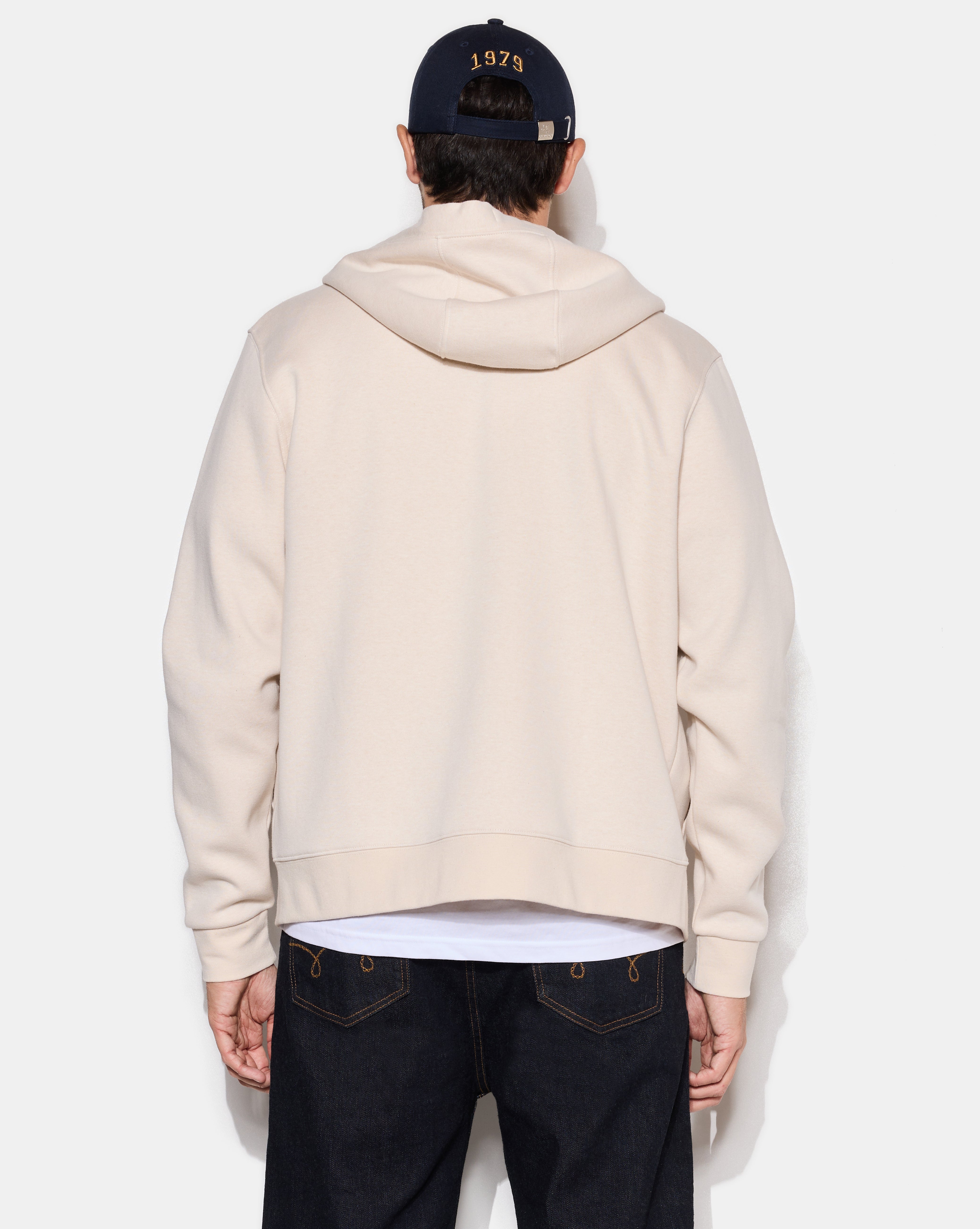BEIGE CITY HOODED SWEATSHIRT