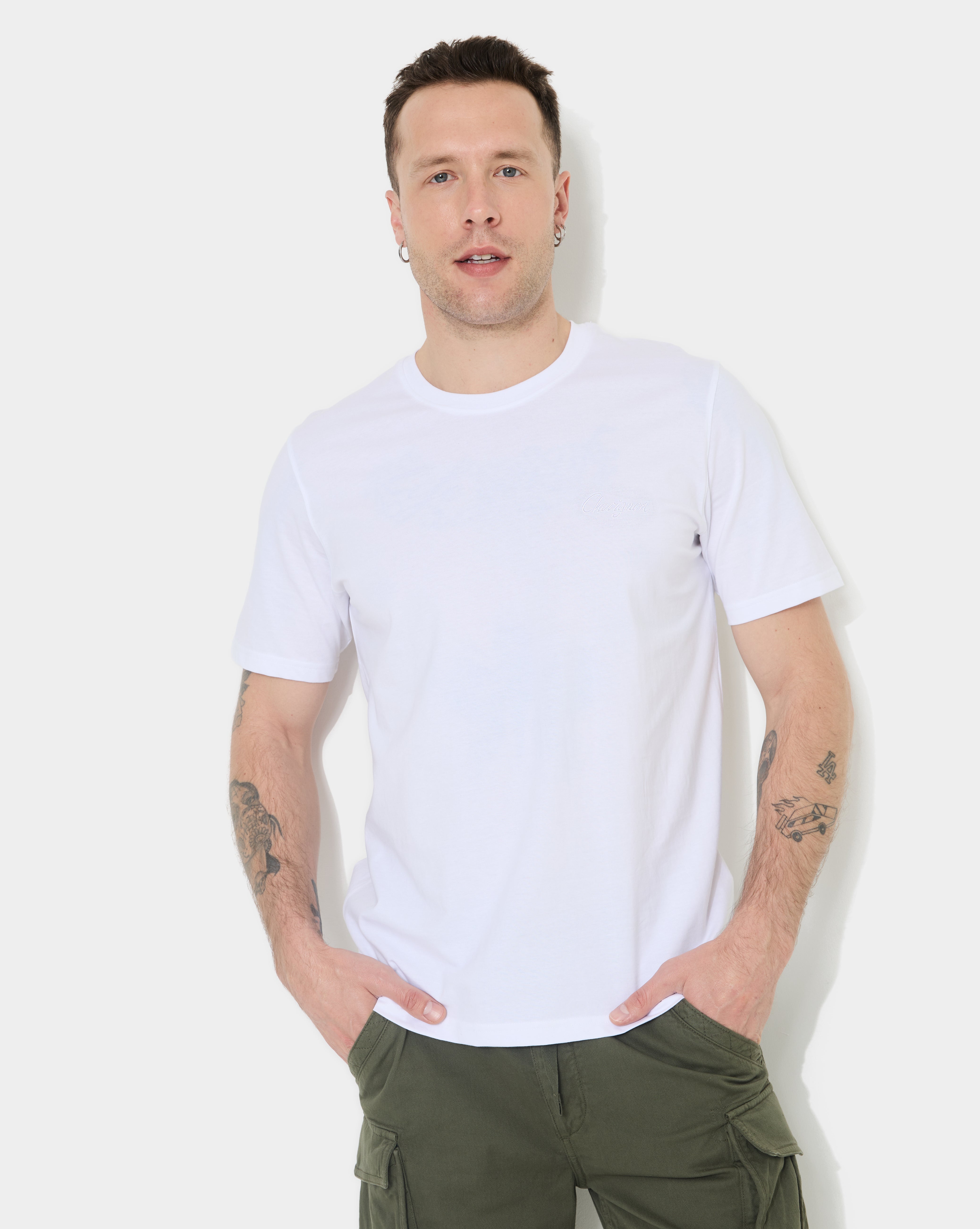 T-SHIRT TEE CUSTOM BLANC