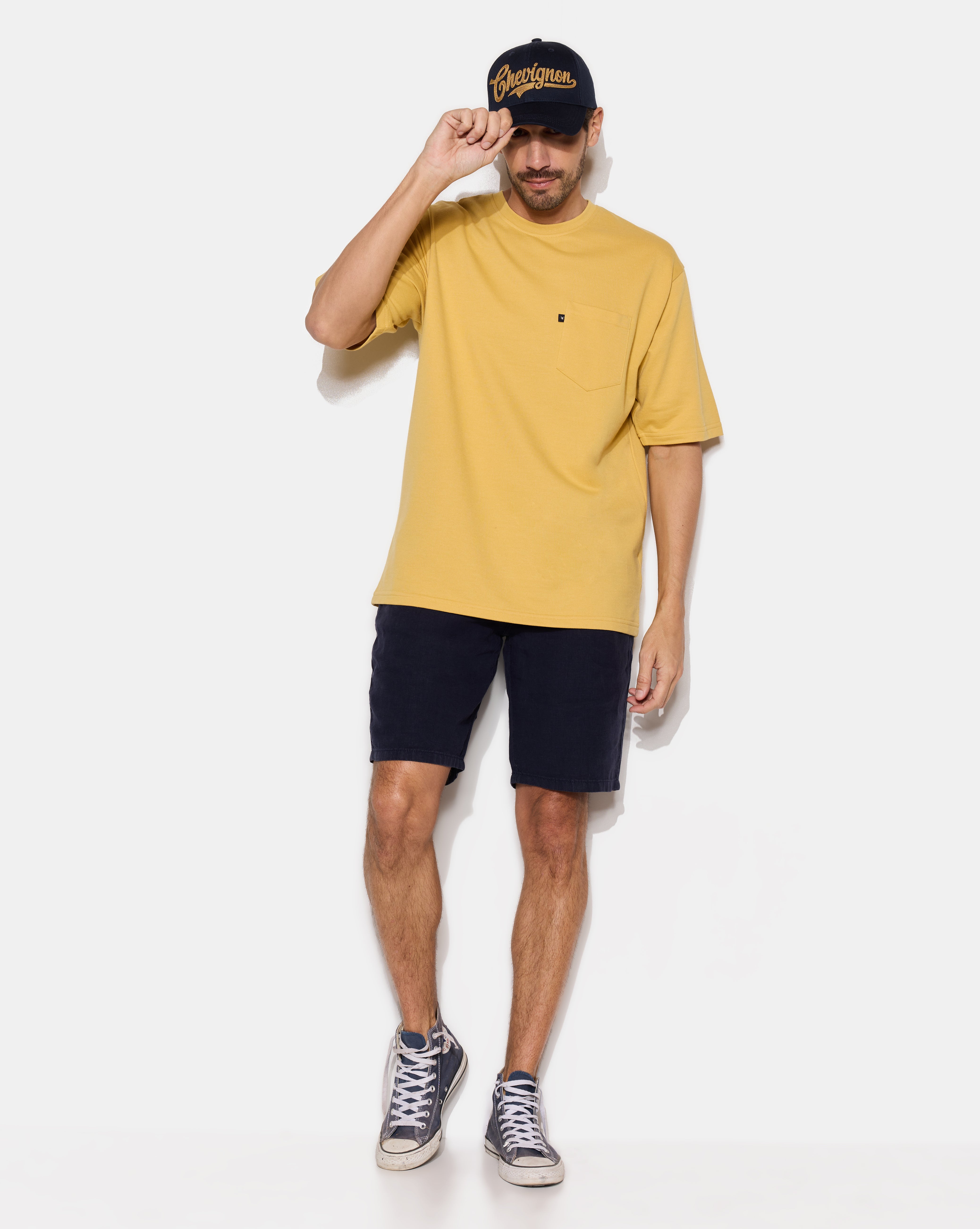T-SHIRT POCKET TEE OCRE