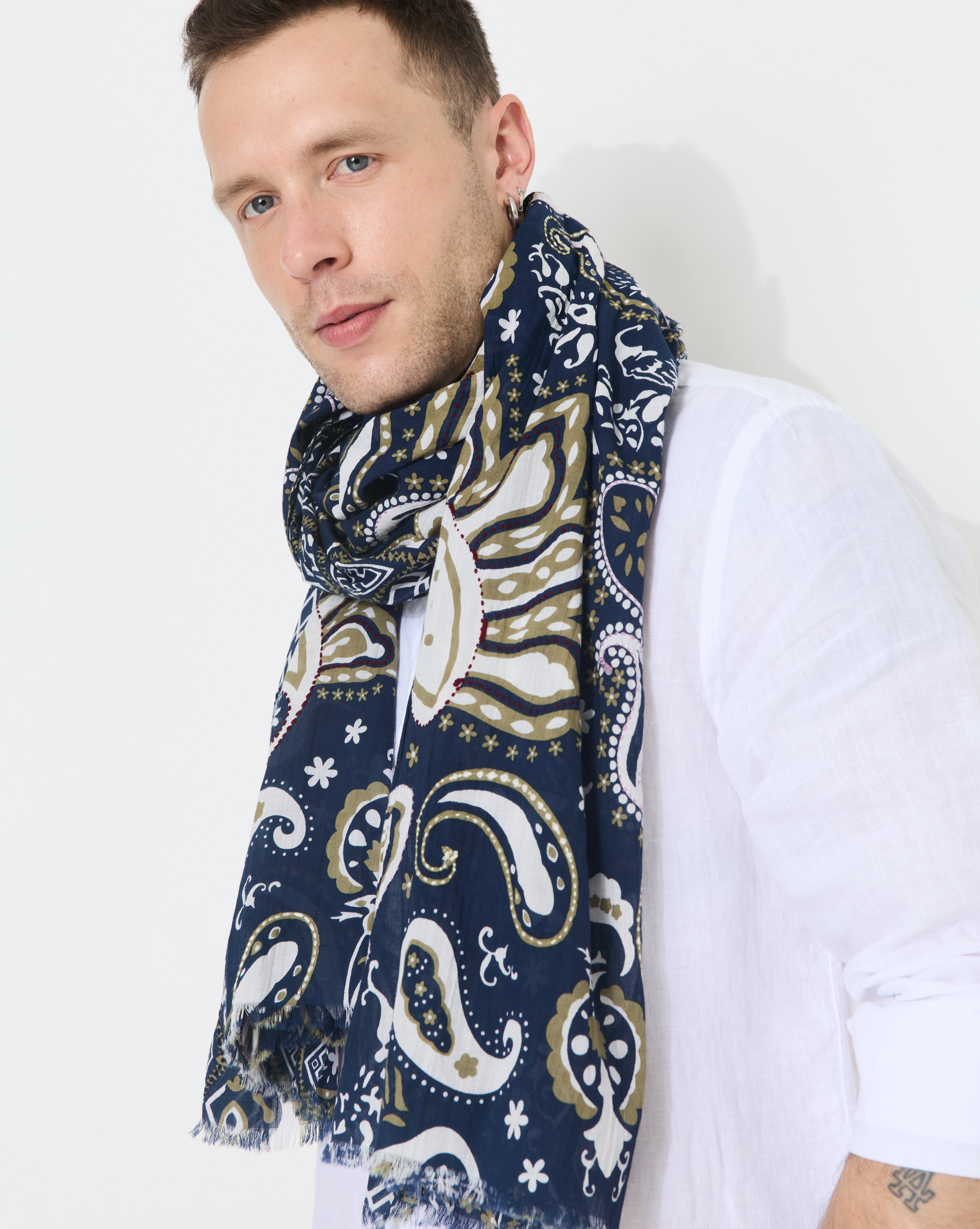 FOULARD DEMBO BLEU MARINE