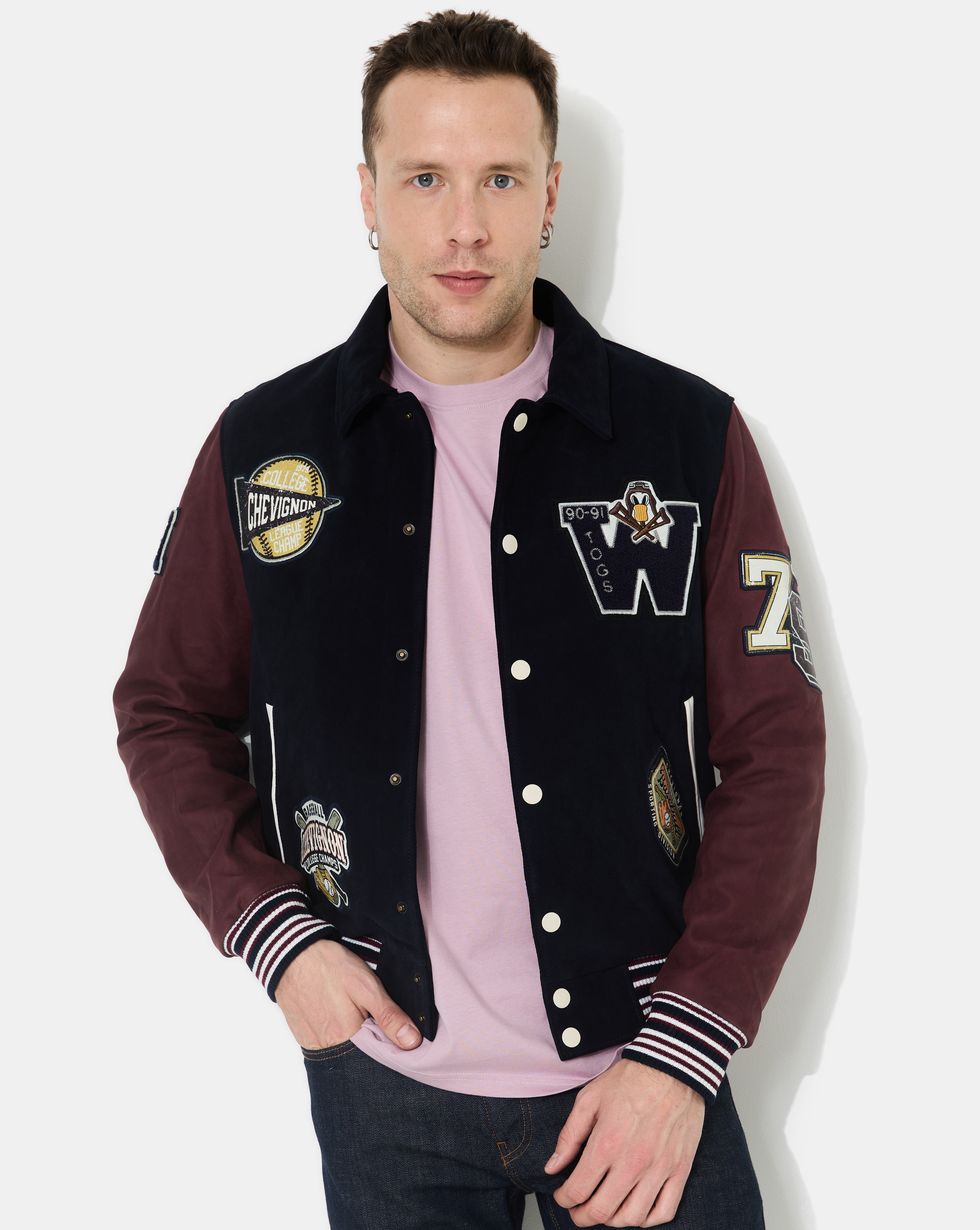 TEDDY EN CUIR DON BLEU MARINE