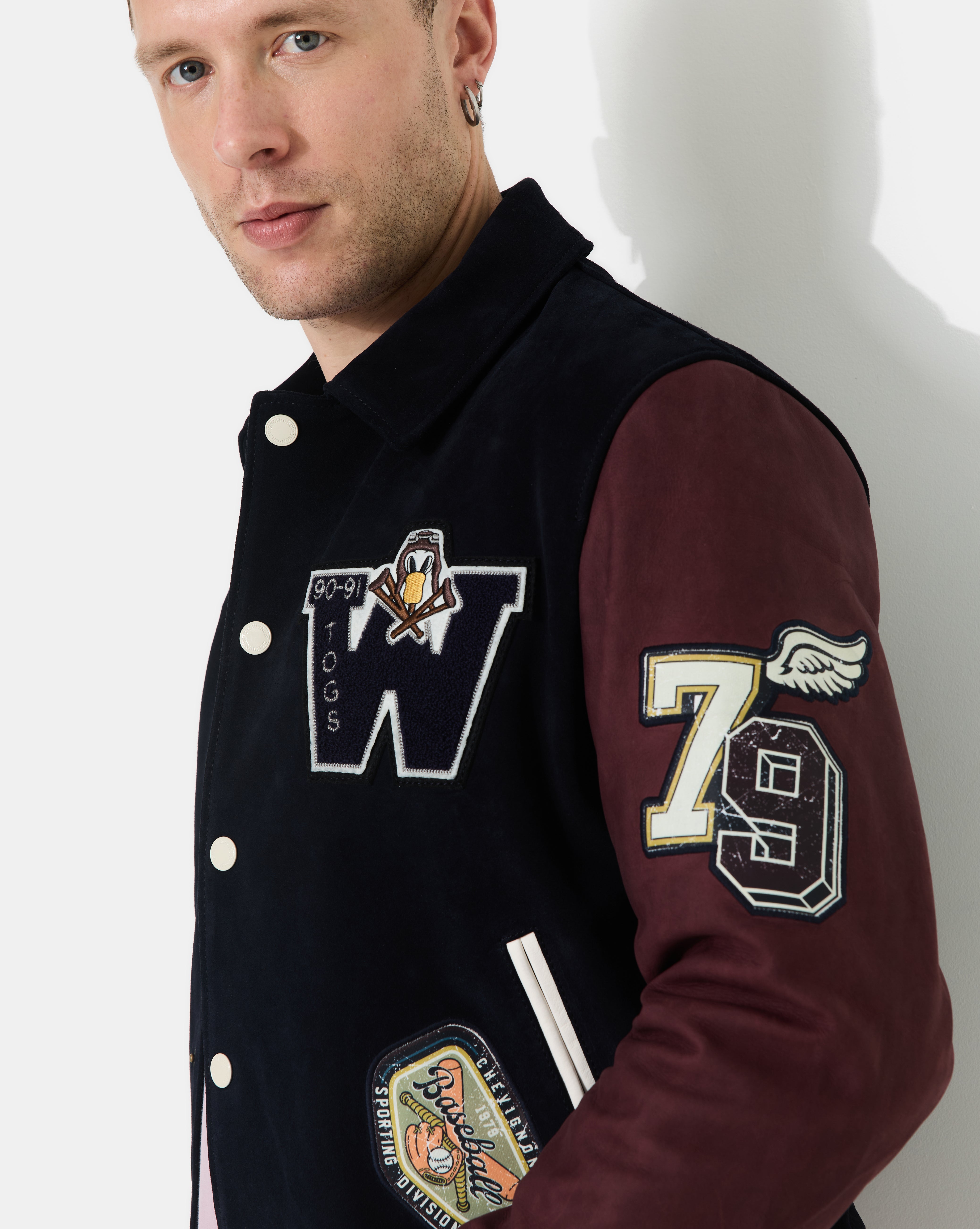 TEDDY EN CUIR DON BLEU MARINE