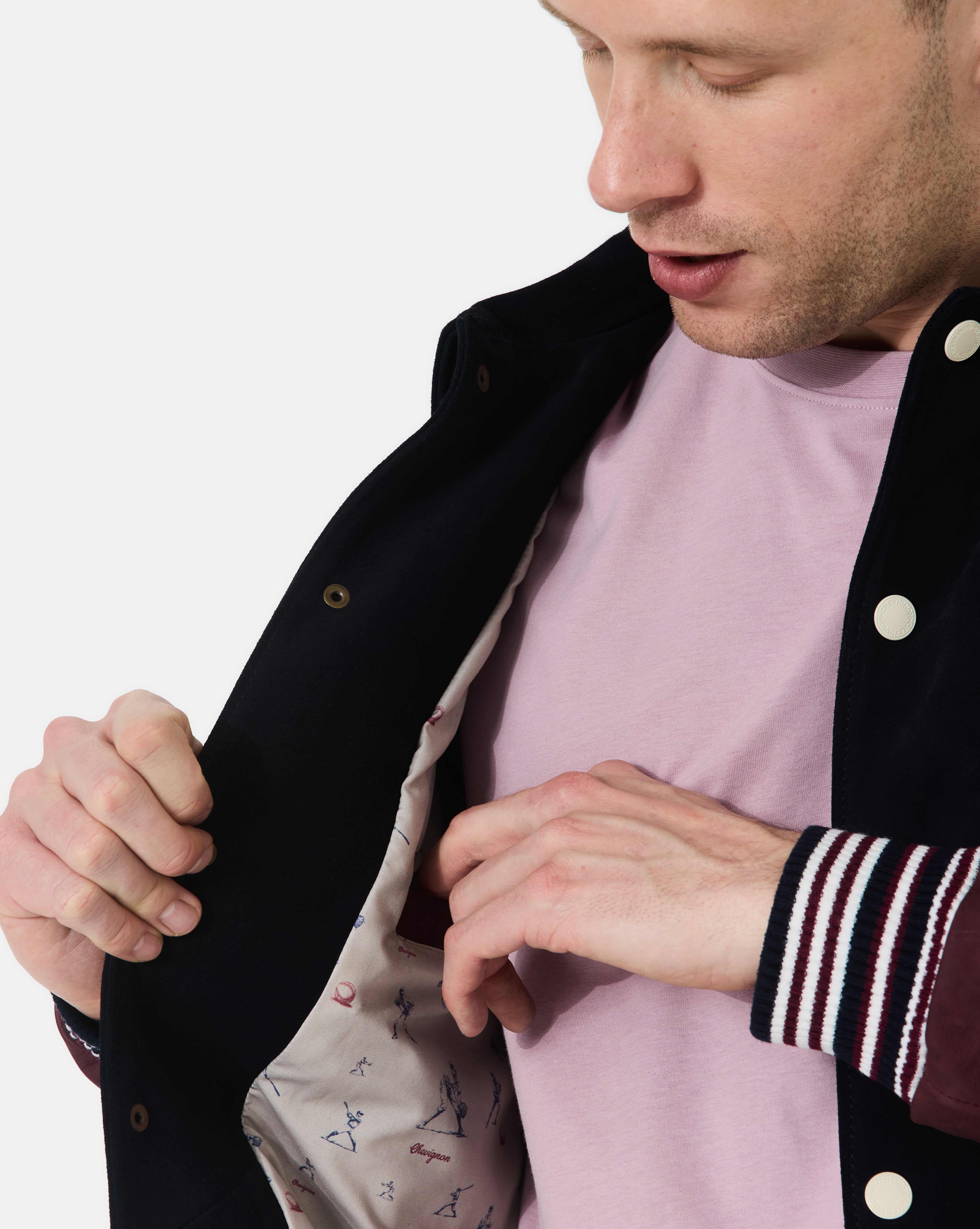 TEDDY EN CUIR DON BLEU MARINE