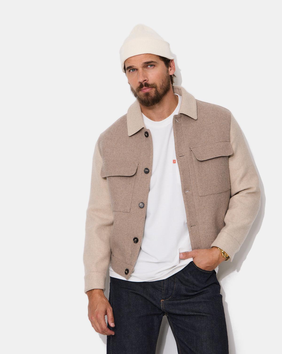 VESTE EN LAINE ELY NEW BEIGE
