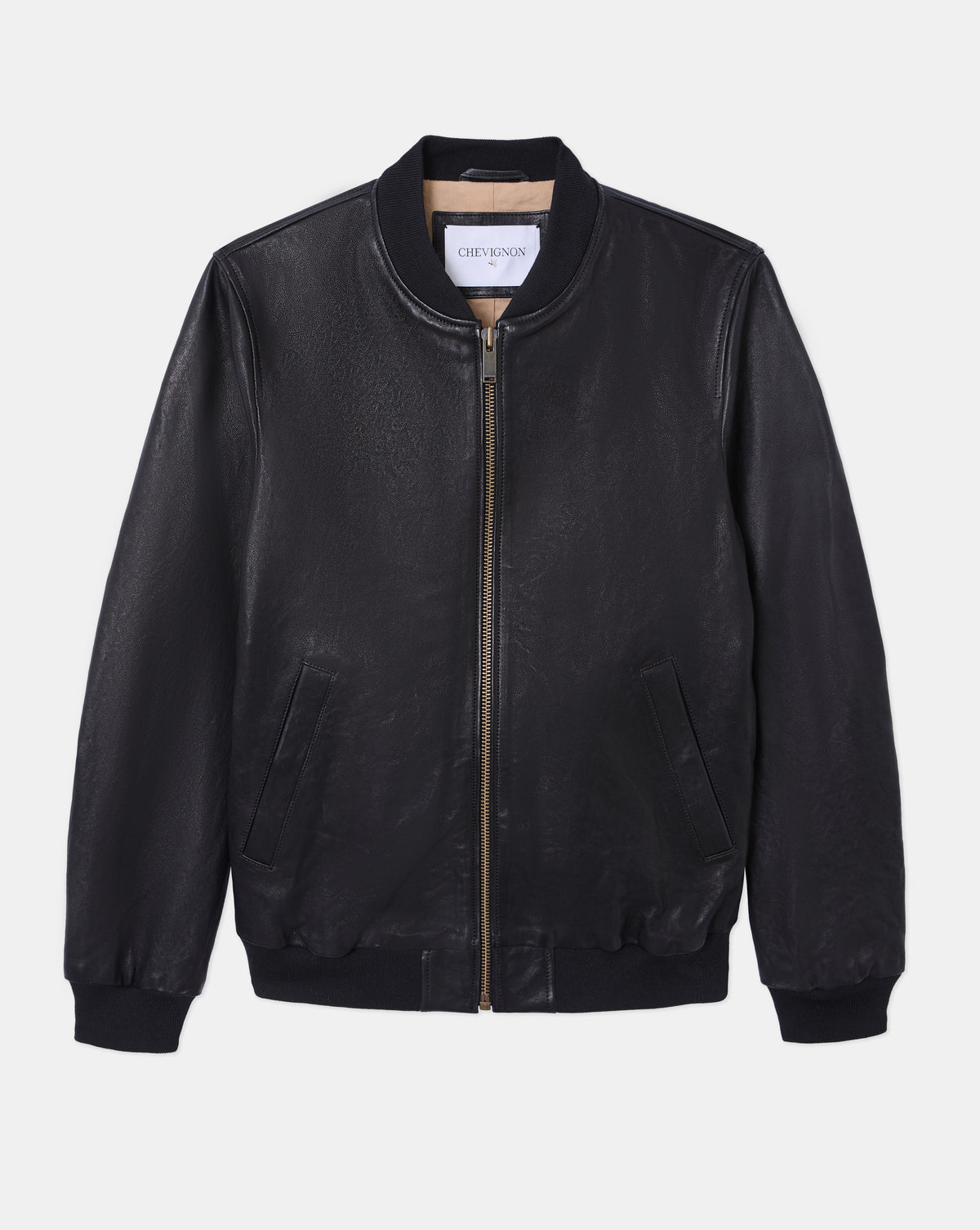 BLOUSON EN CUIR EMBER NOIR