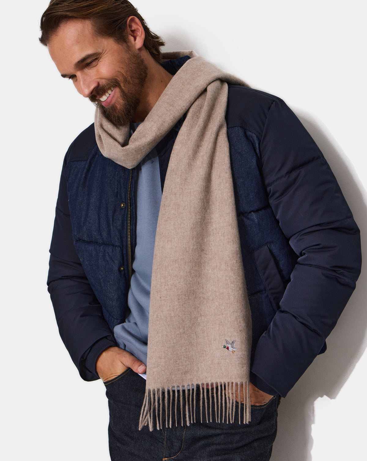 WOOL SCARF EDUCK BEIGE 