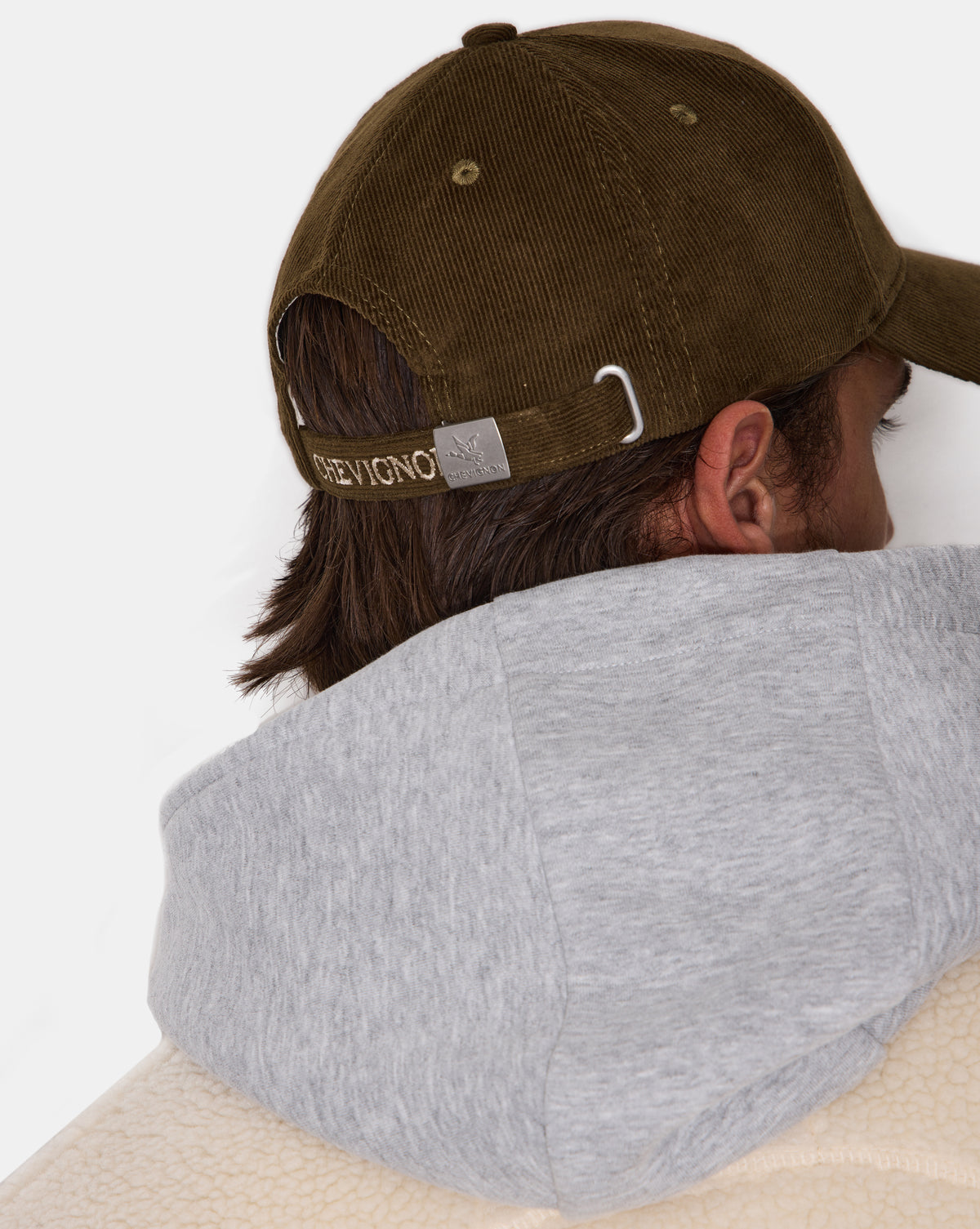 CASQUETTE EN VELOURS ELVET KAKI