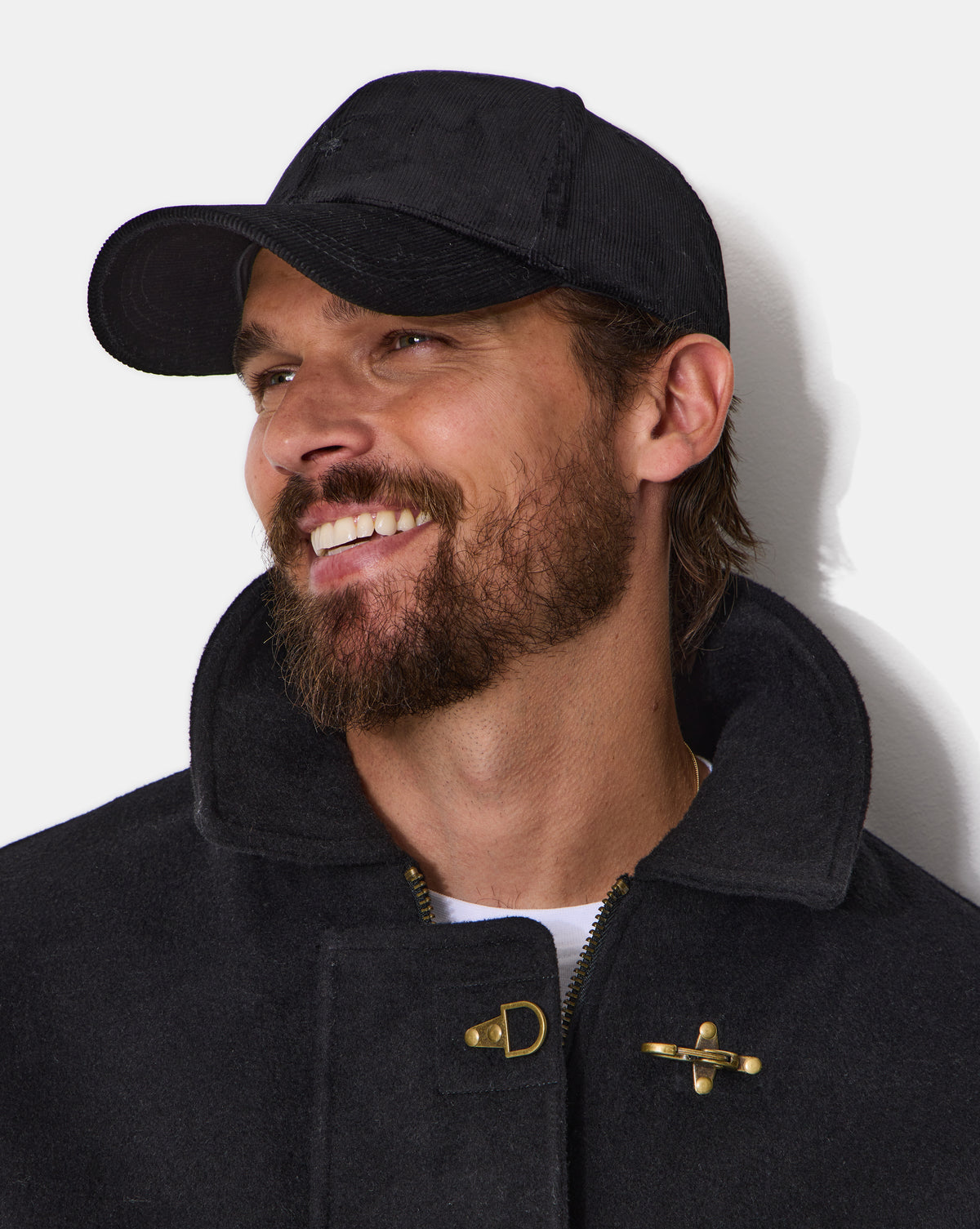 CASQUETTE EN VELOURS ELVET NOIR