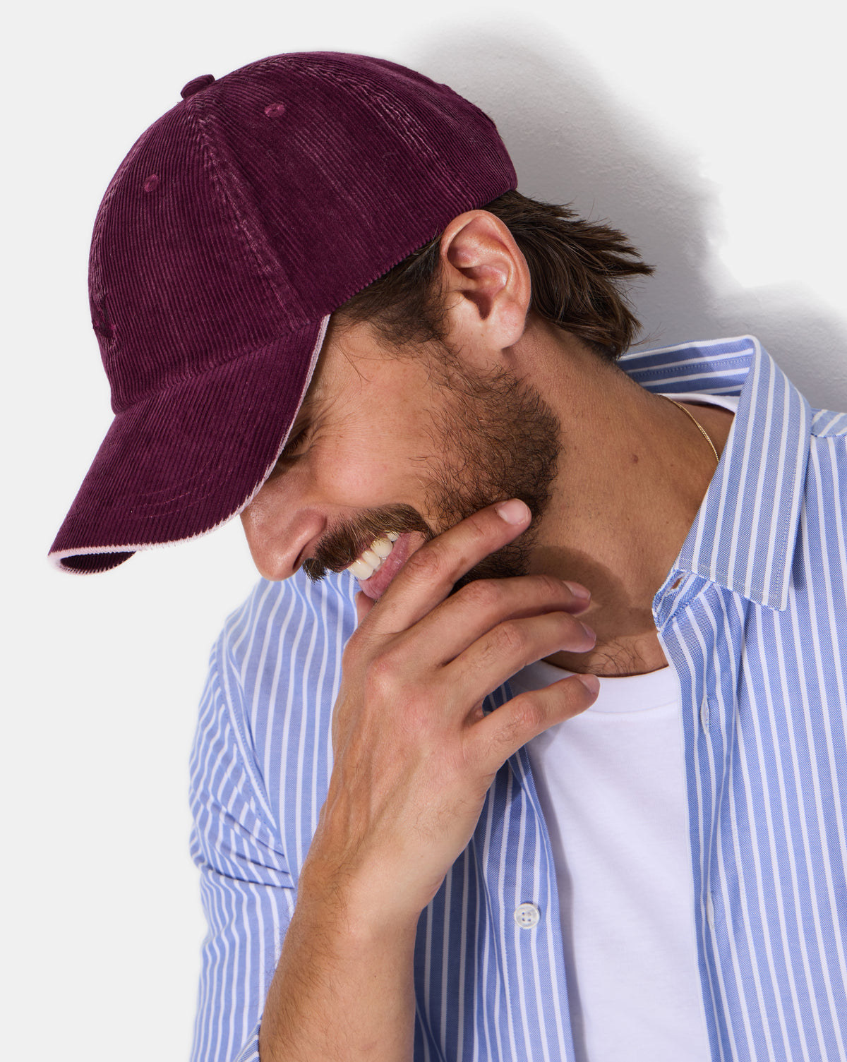 CASQUETTE EN VELOURS DÉLAVÉ ELVET WASHED BURGUNDY