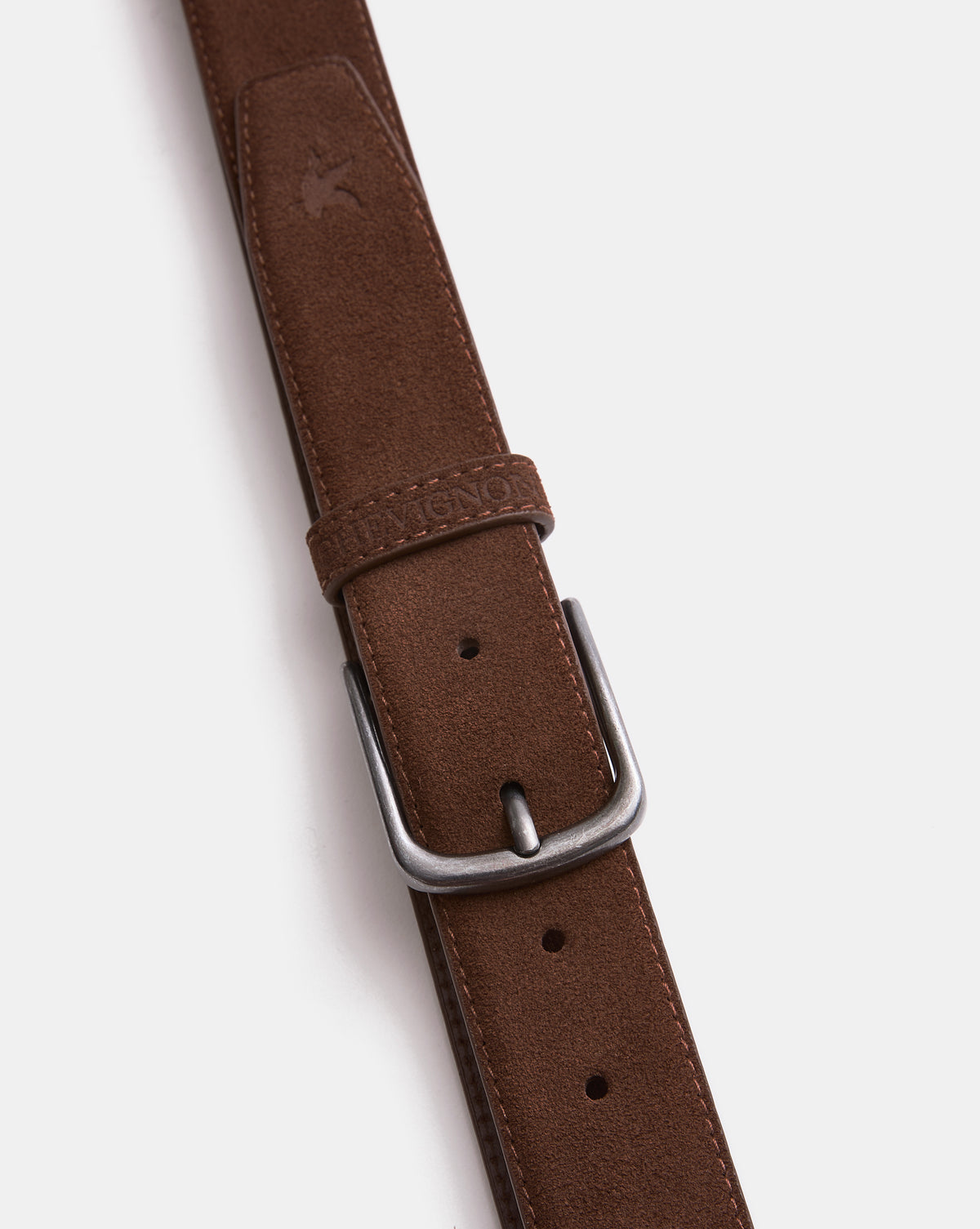 CEINTURE EN CUIR SUÉDÉ EQUINOX MARRON