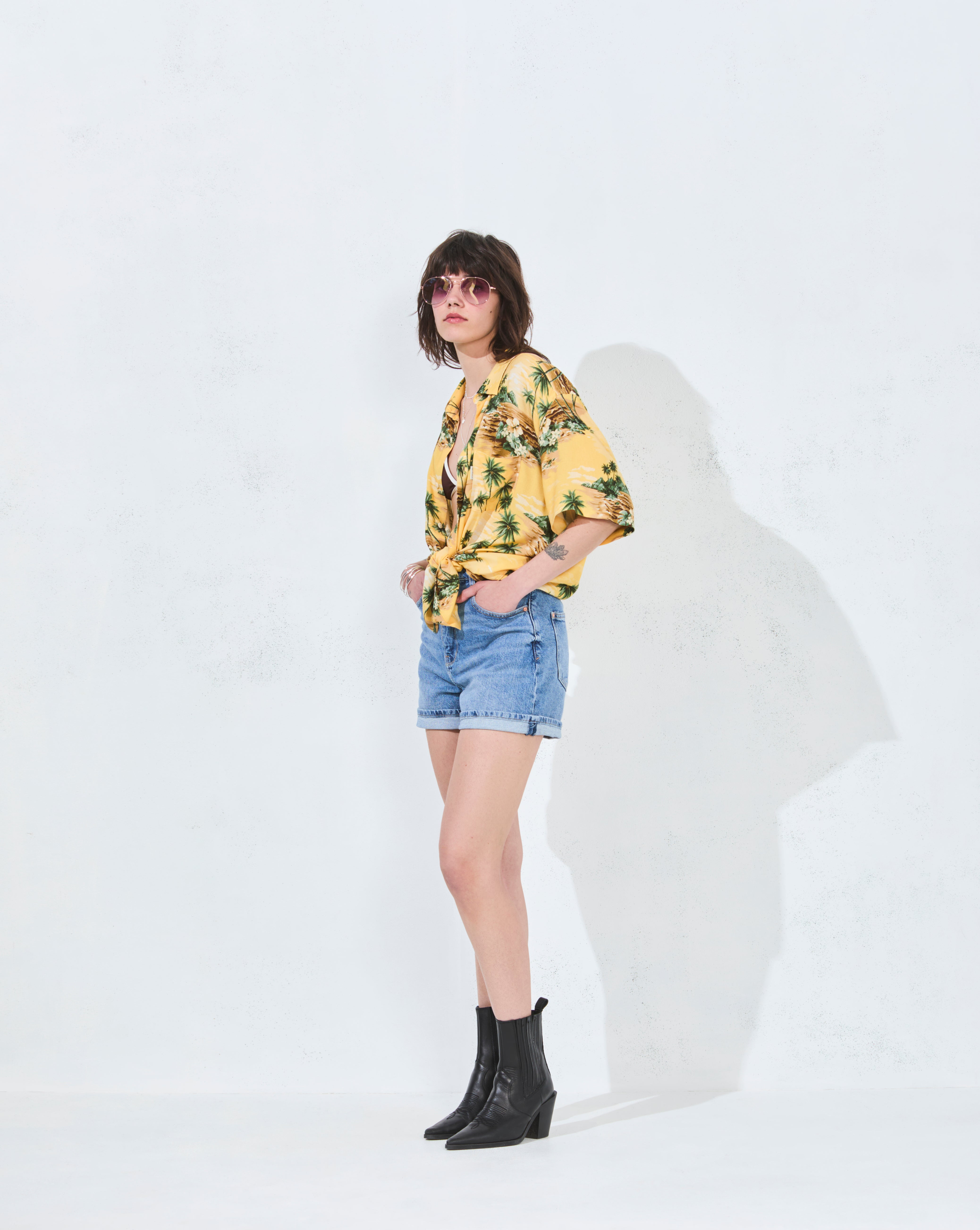CHEMISE COLBY JAUNE