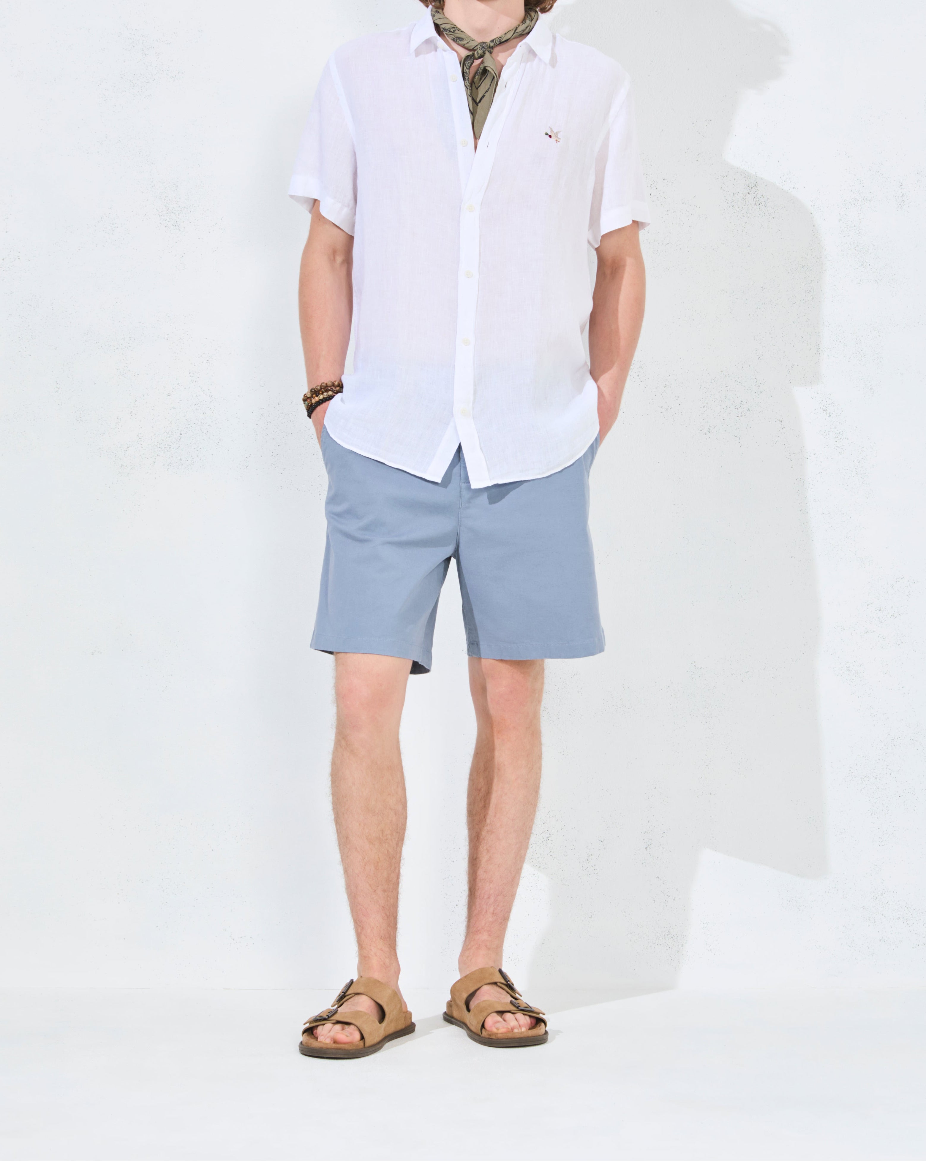 CHEMISE ORLANDO EN LIN BLANC