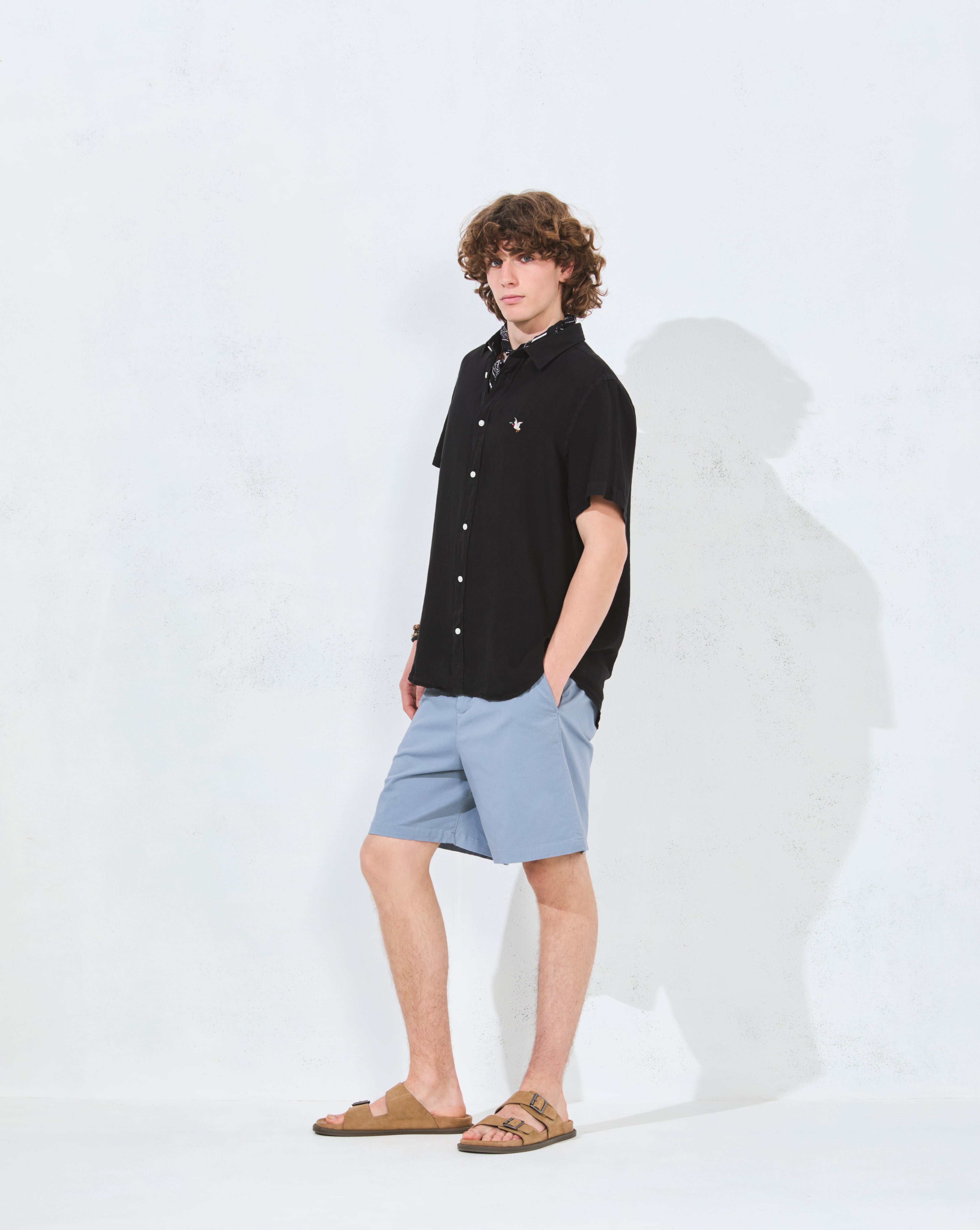 CHEMISE ORLANDO EN LIN NOIR