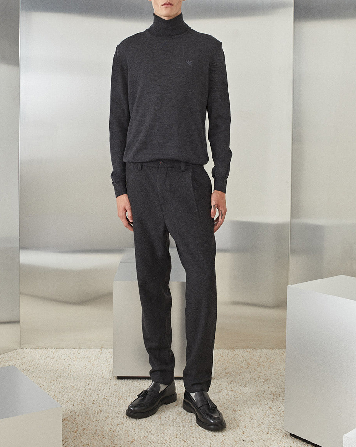 TURTLE MERINO GREY SWEATER