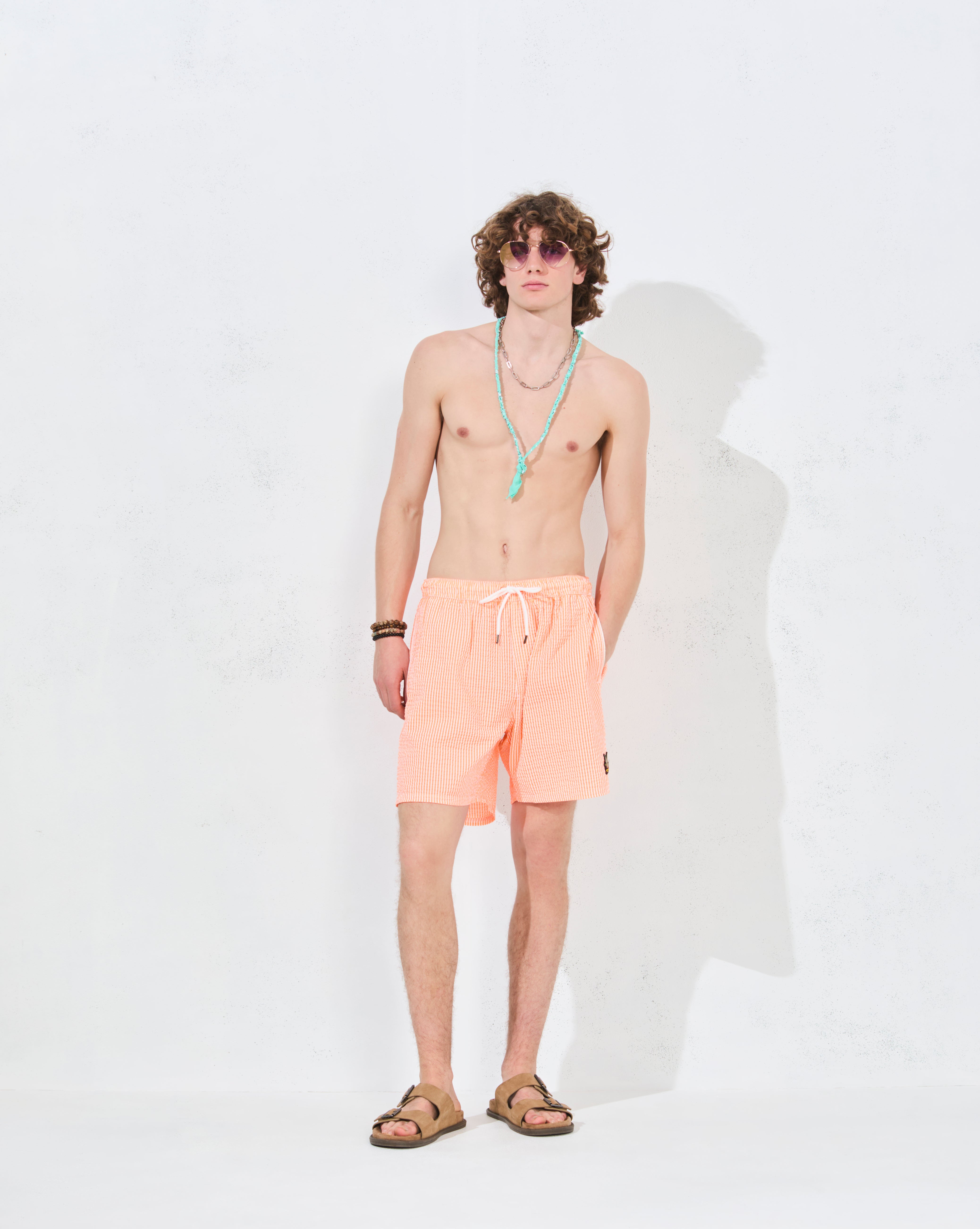 MAILLOT DE BAIN DUCK STRIPE ORANGE