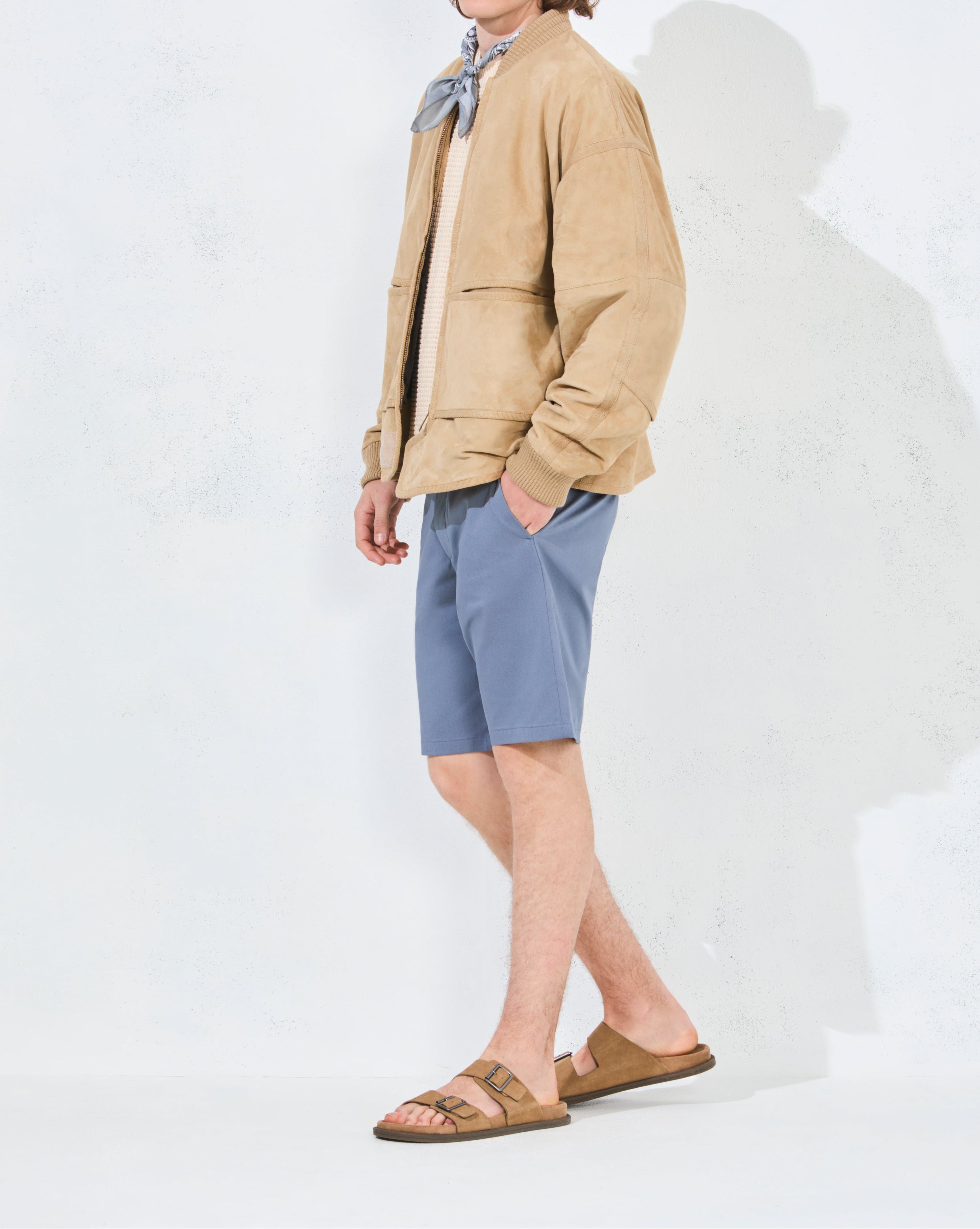 BLOUSON CUIR COSDY BEIGE