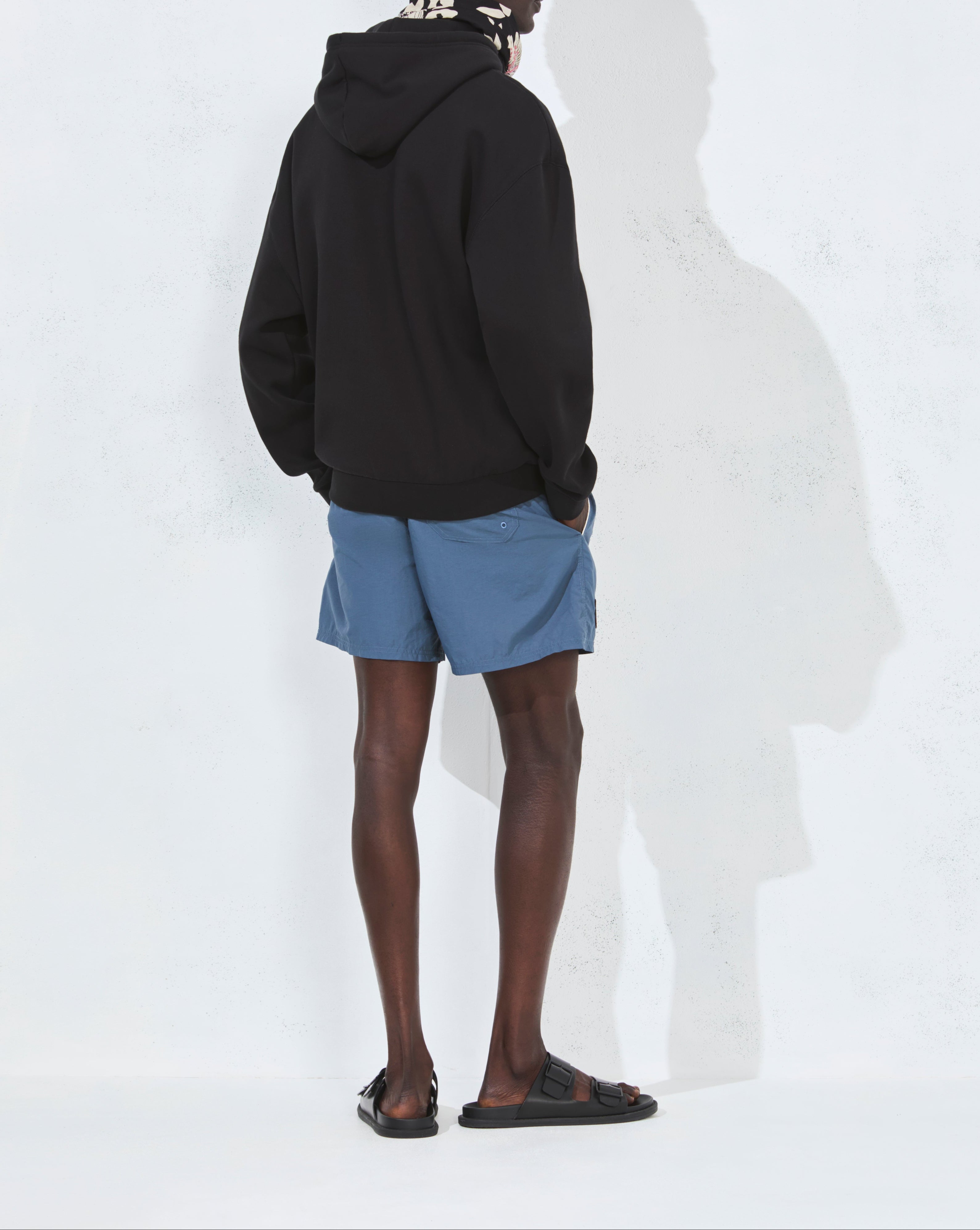 BLACK OVERSIZED CITY HOOD SWEATSHIRT