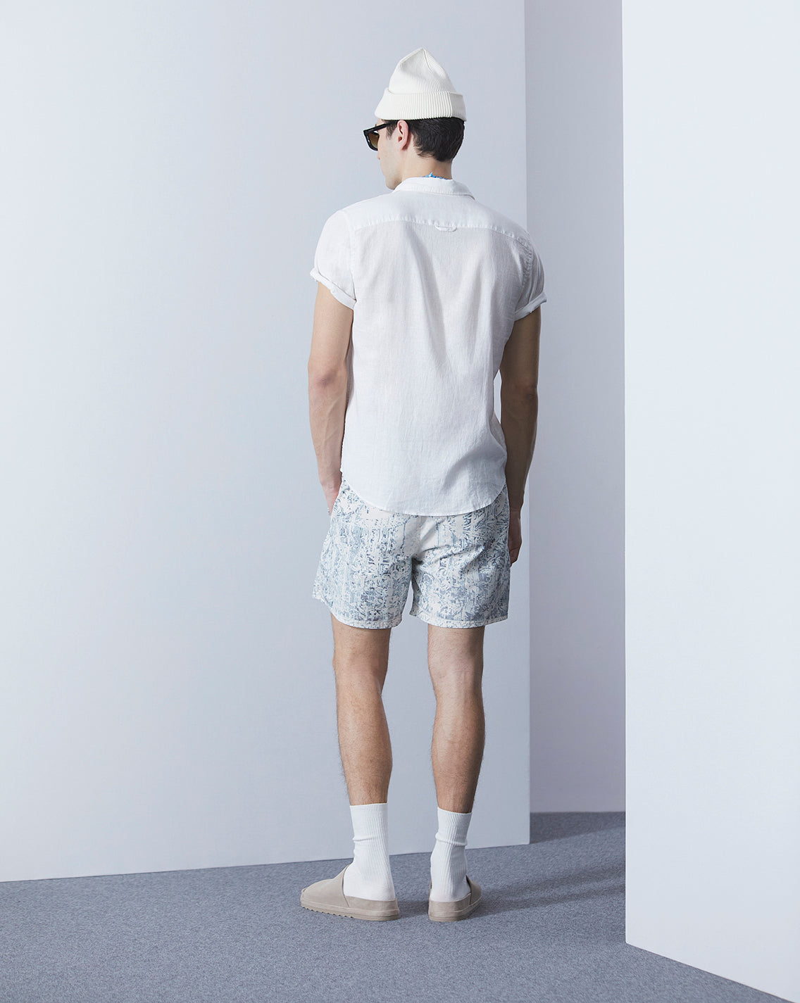 TOGS SHORT LINEN SHIRT WHITE