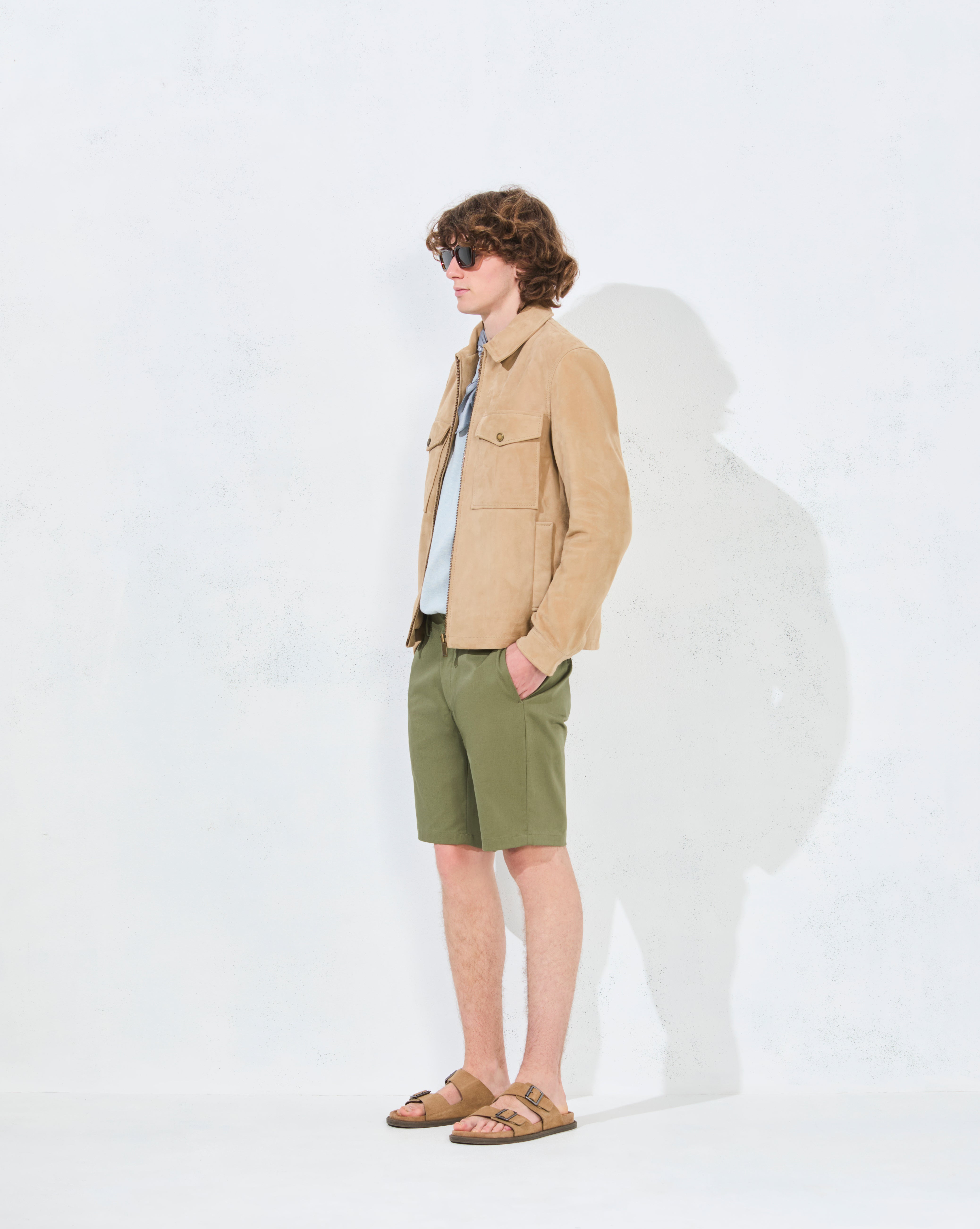 SURCHEMISE CUIR OVER BEIGE