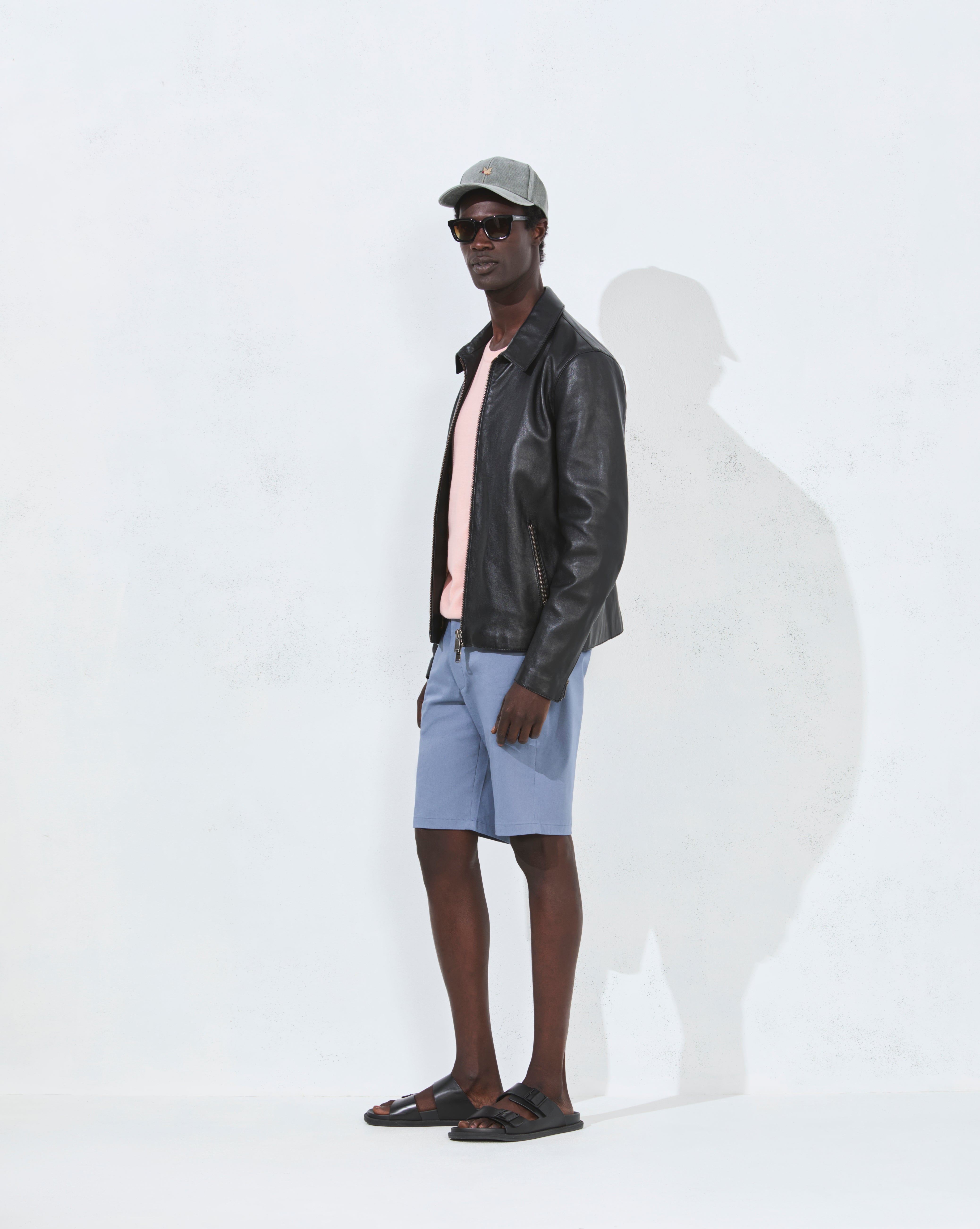 BLOUSON CUIR TROOPER NOIR