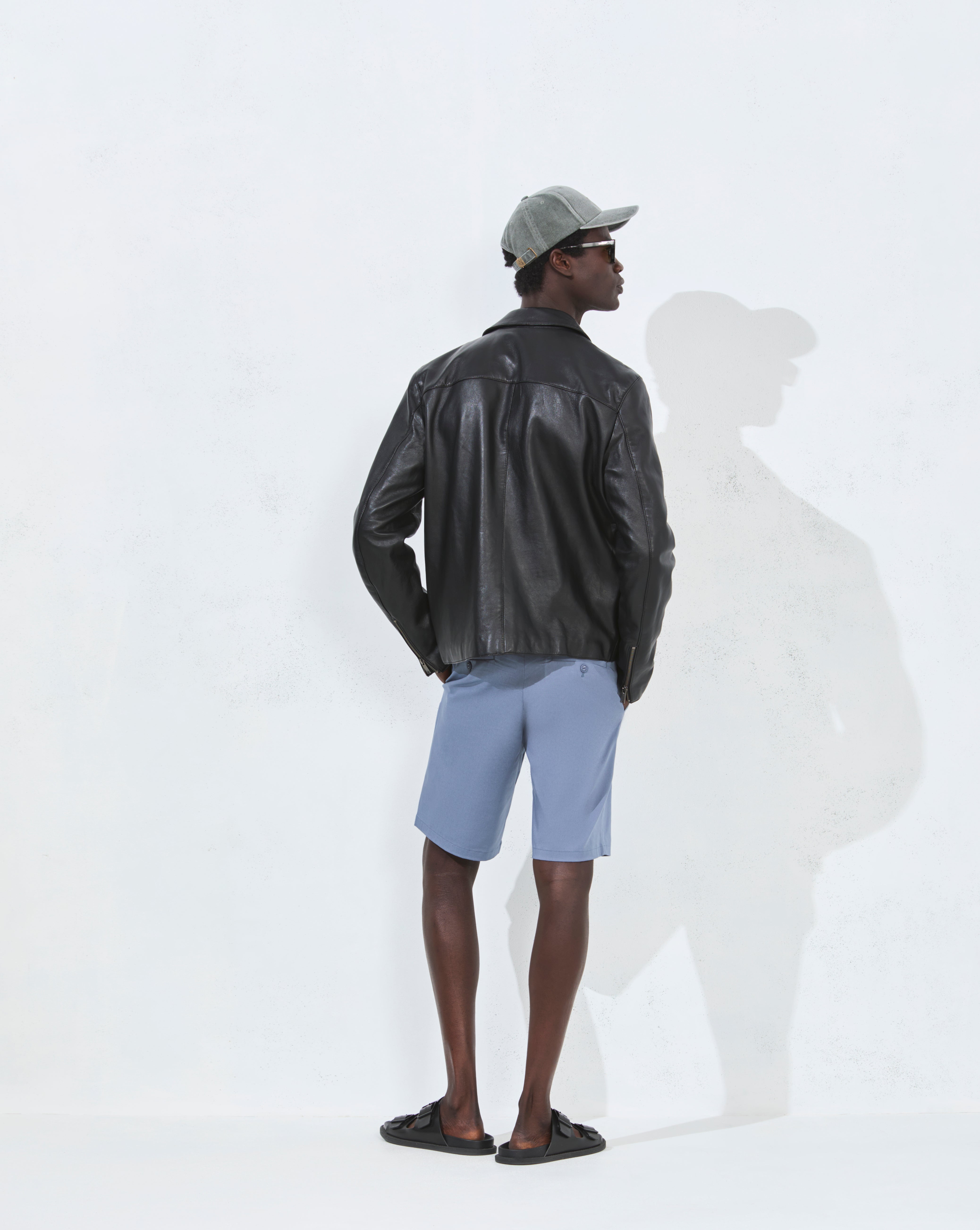 BLOUSON CUIR TROOPER NOIR