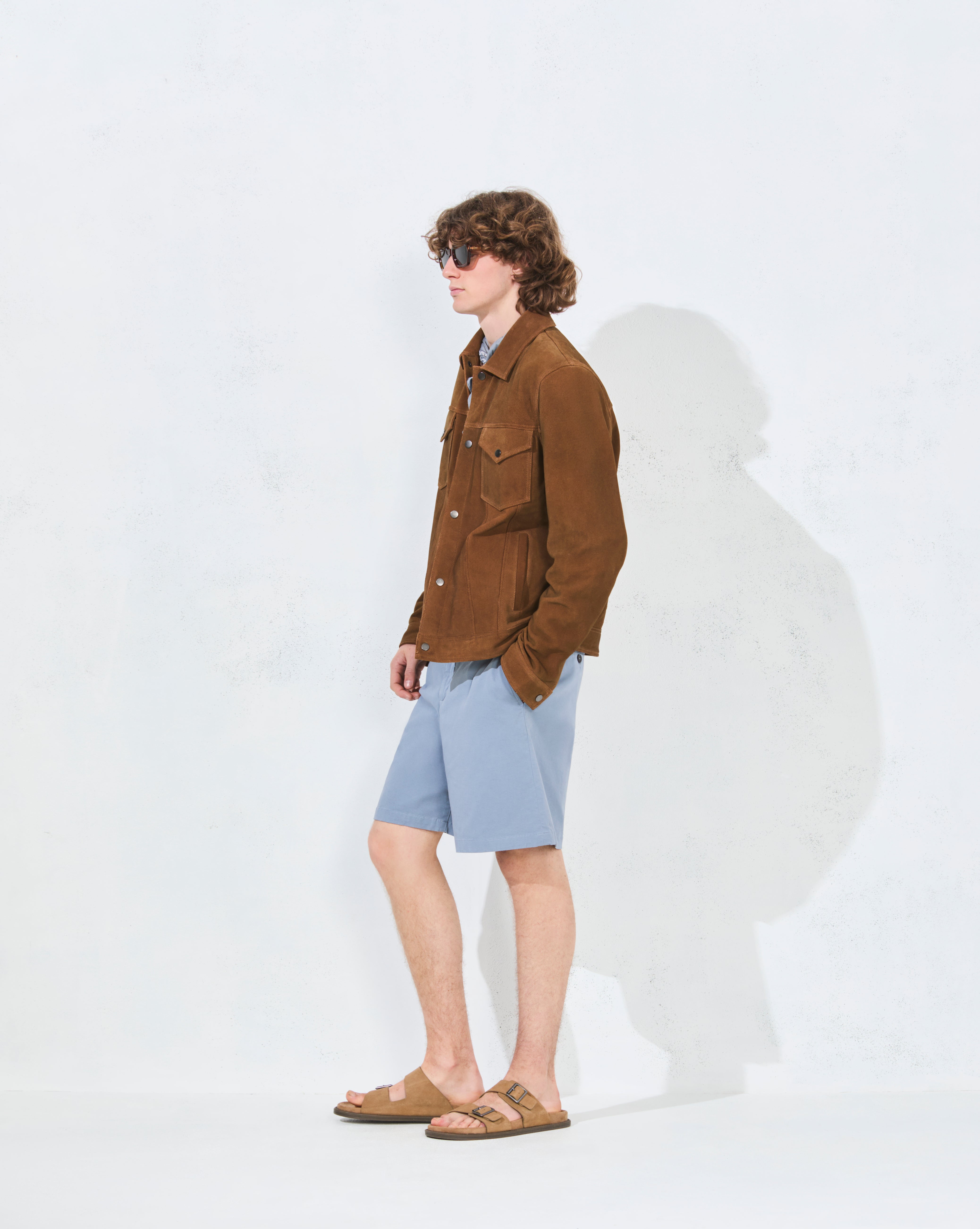 BLOUSON CUIR CONQUEST MARRON