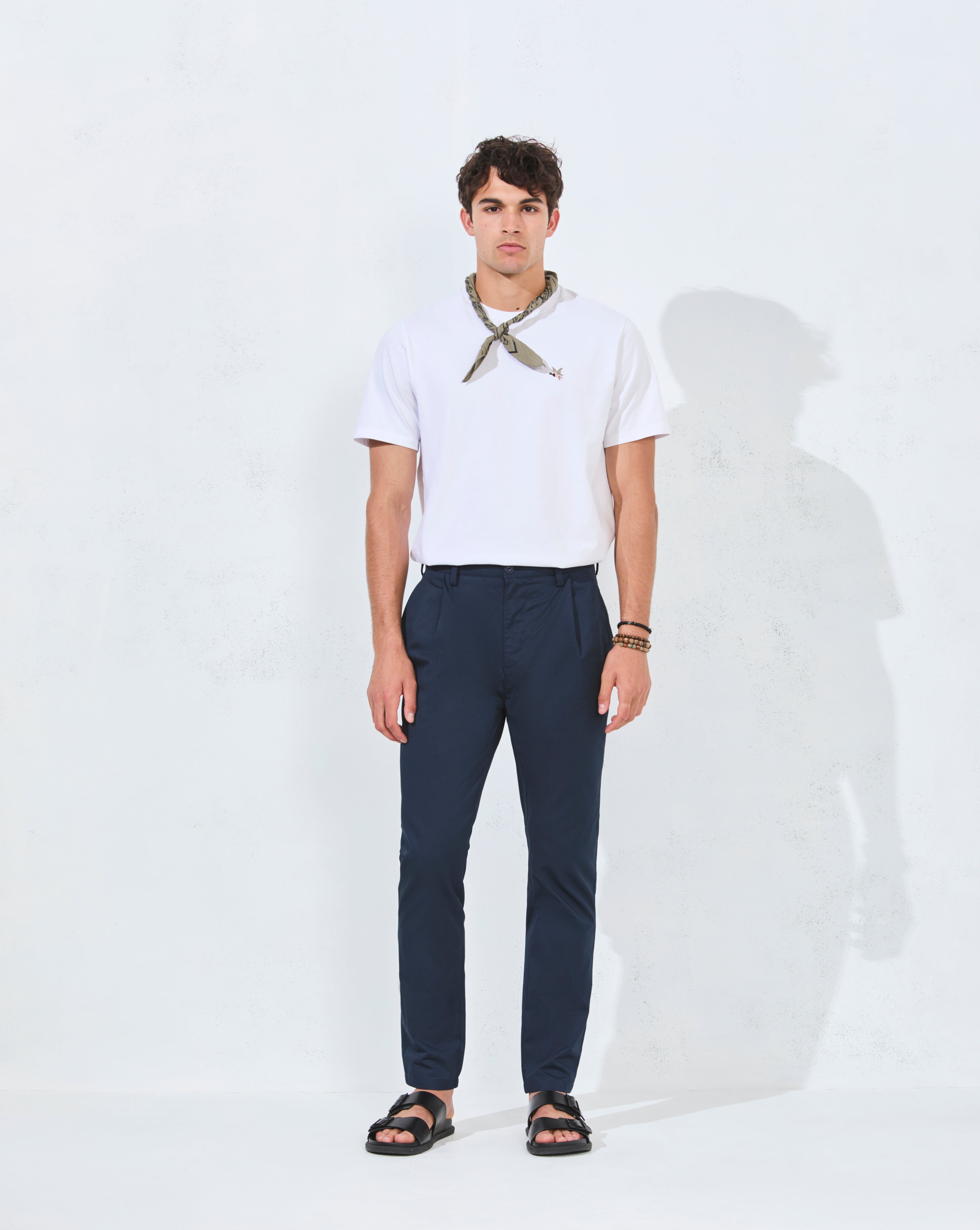 DUCK FOLD IVANA NAVY BLUE TROUSERS