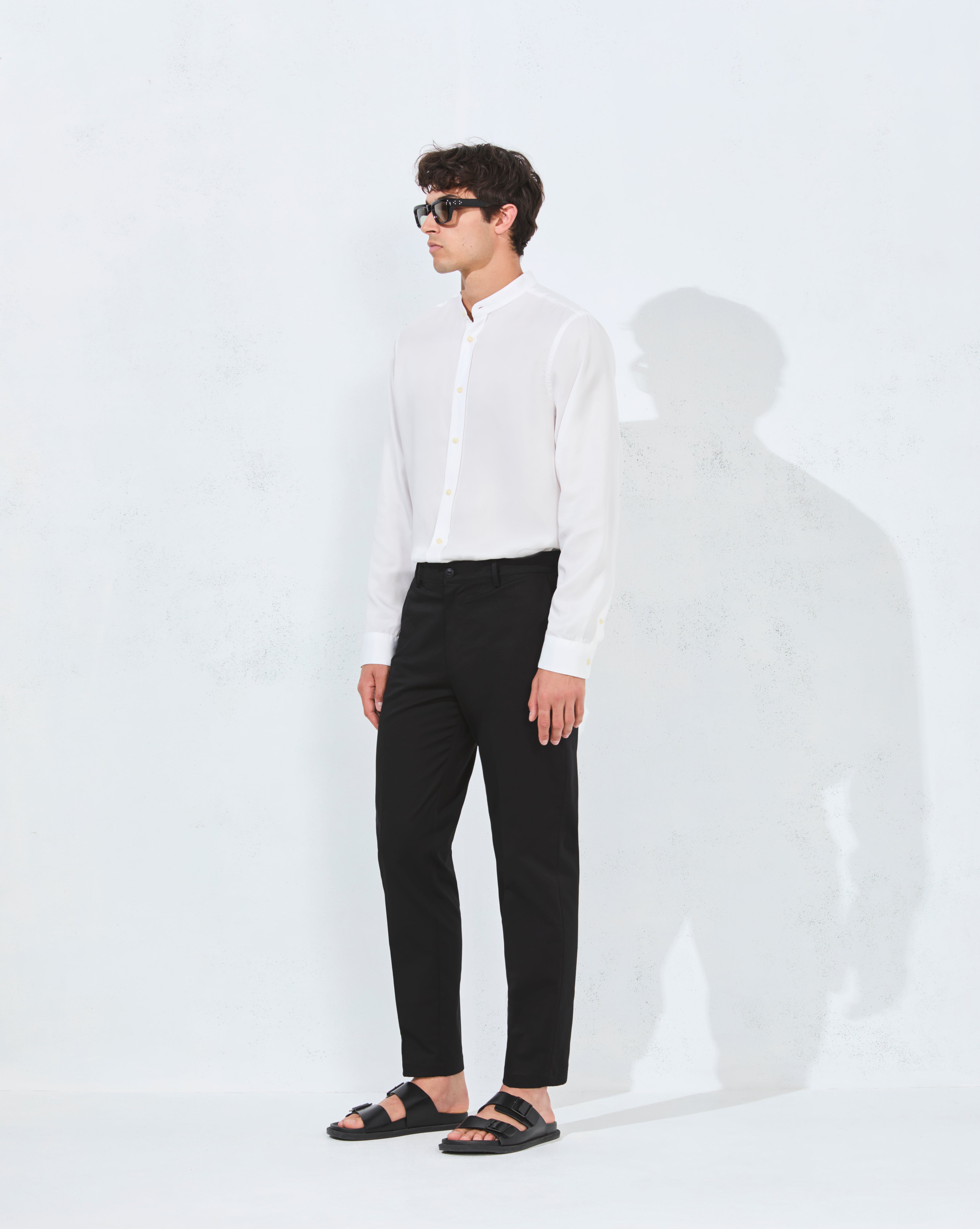 BLACK PLEAT PANTS