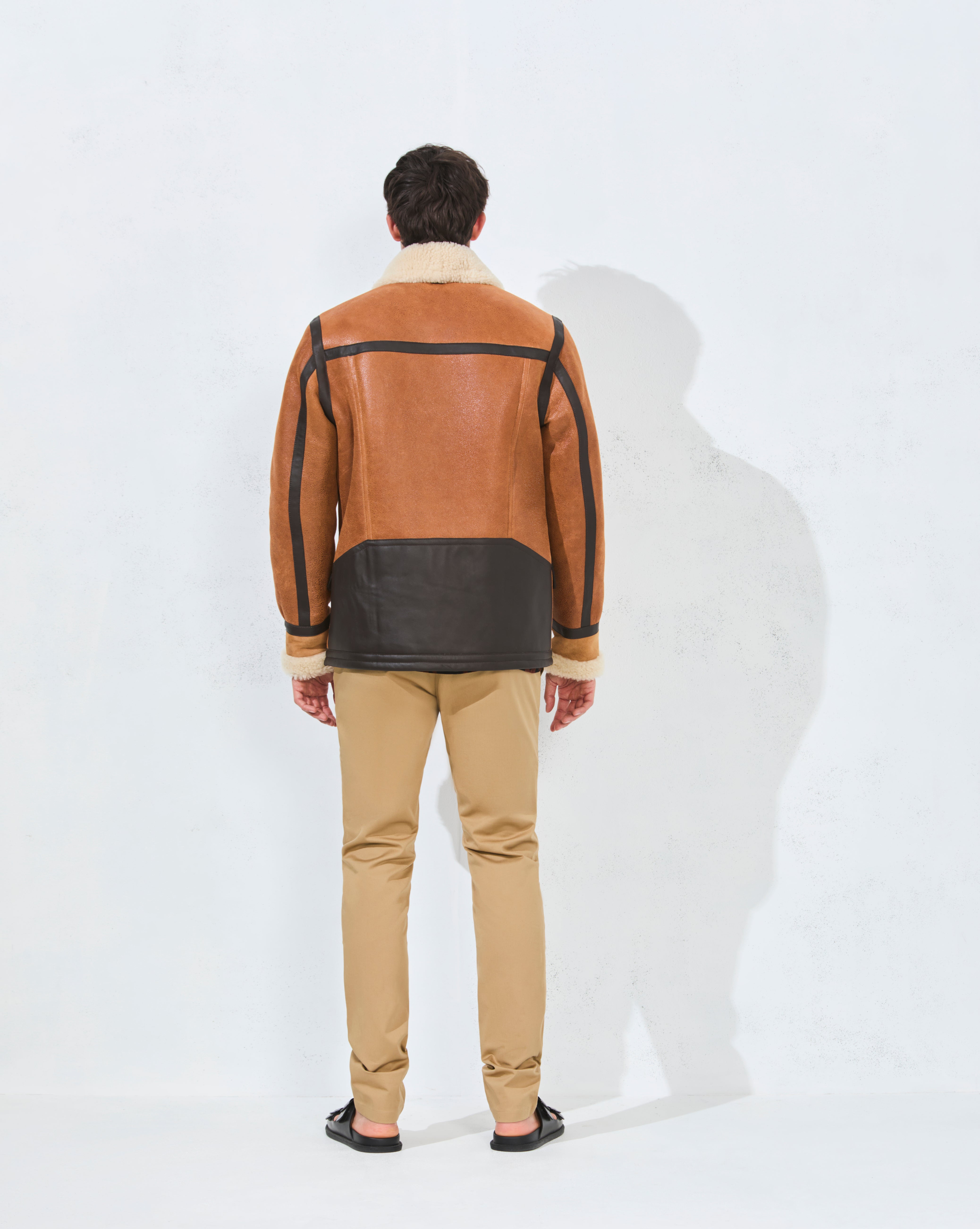 VESTE CAMERAMAN CUIR MARRON