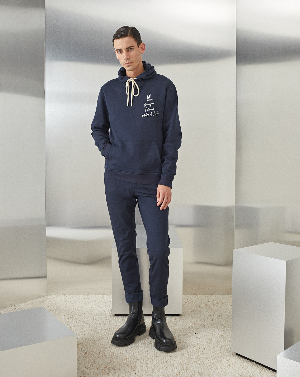 SWEATSHIRT LANDSCAPE BLEU MARINE