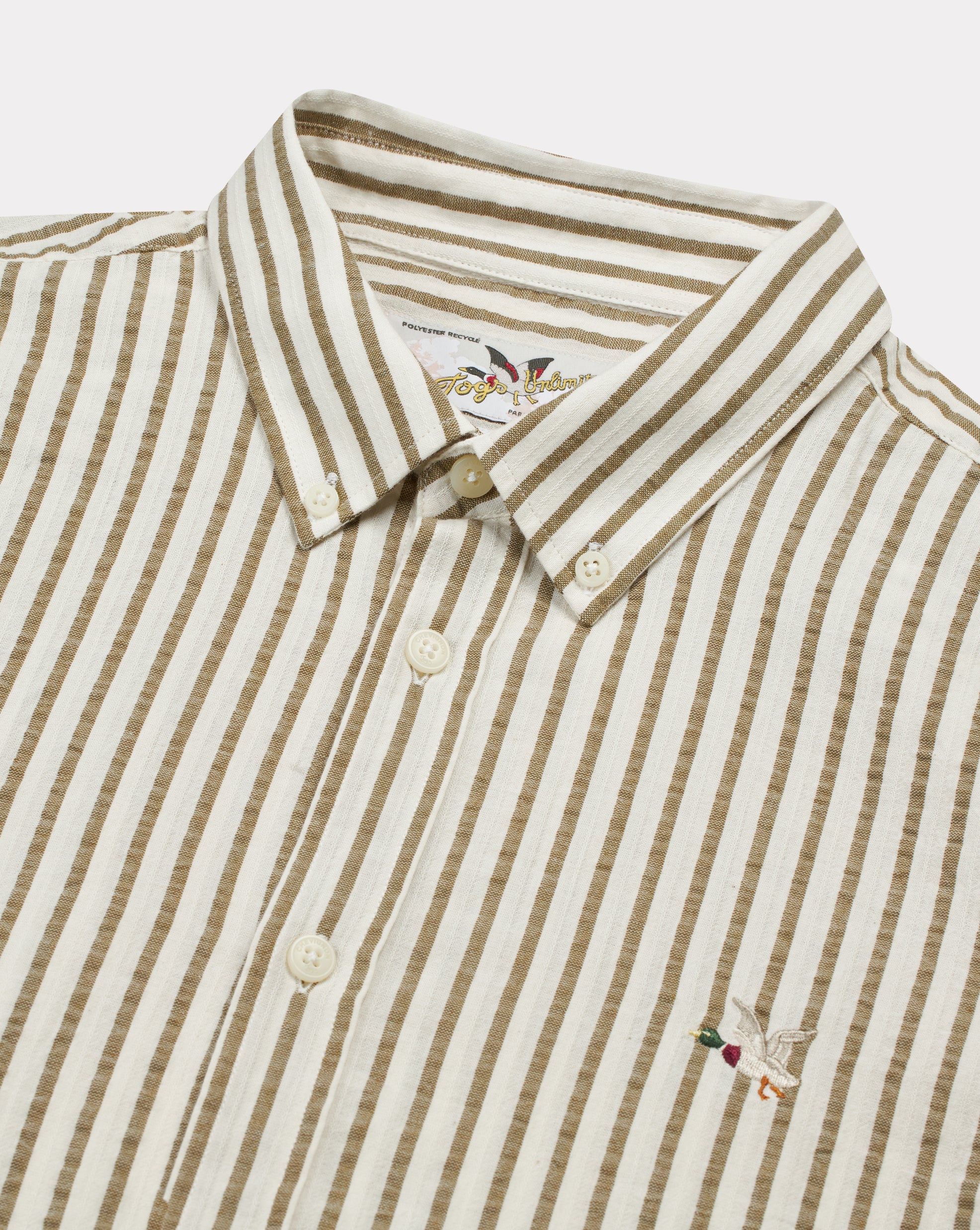 CLASSIC TOGS STRIPES KHAKI SHIRT