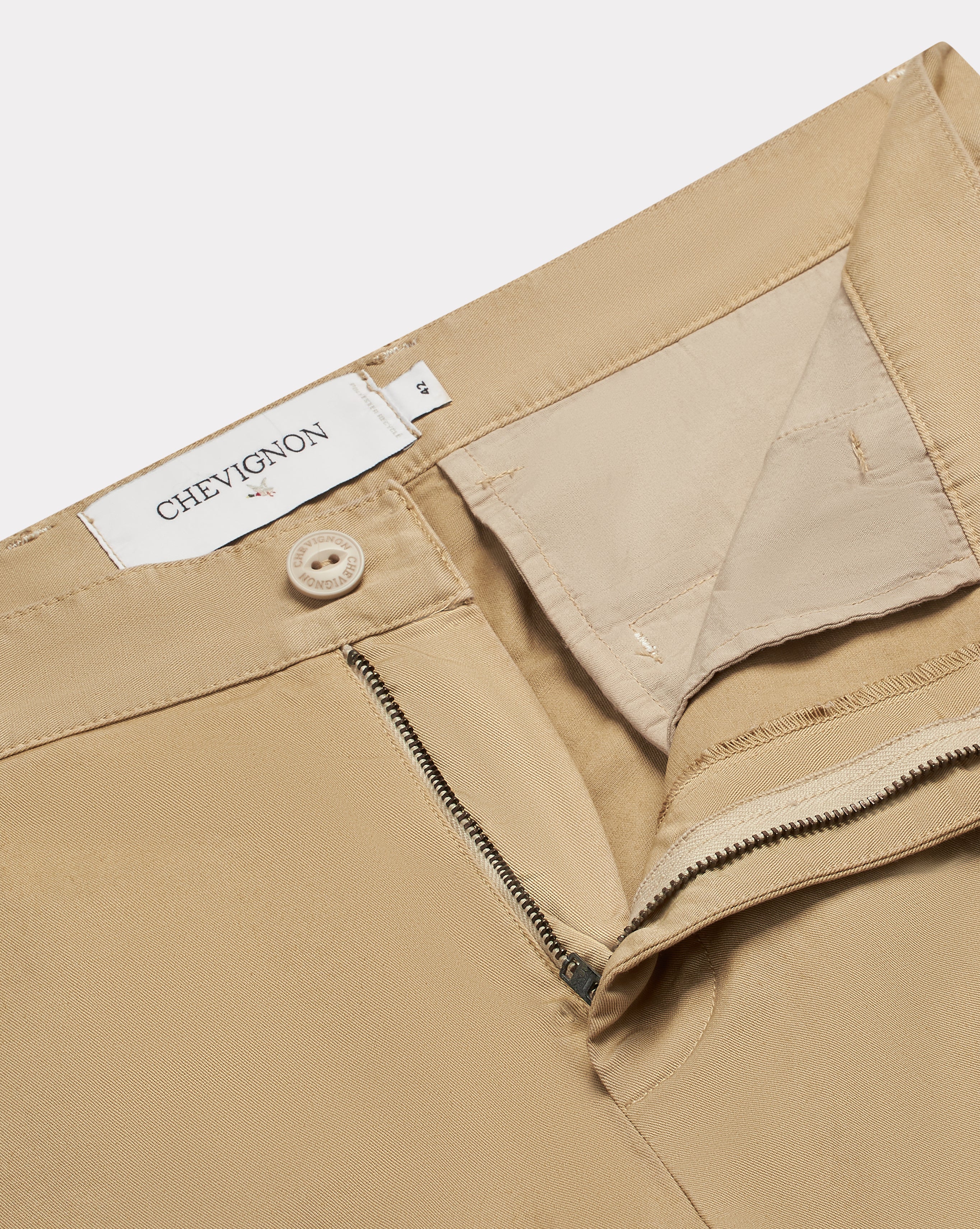 BEIGE PLEAT PANTS